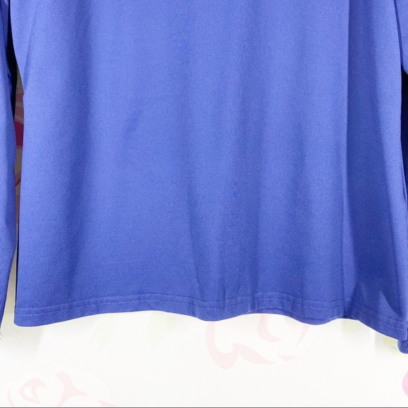 WORTH Shirt L Navy Blue Long Sleeves Classic Crew Neck - Picture 4 of 8